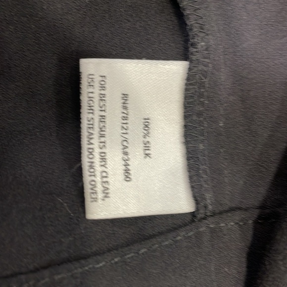 EILEEN FISHER, black silk pants - Picture 3 of 5